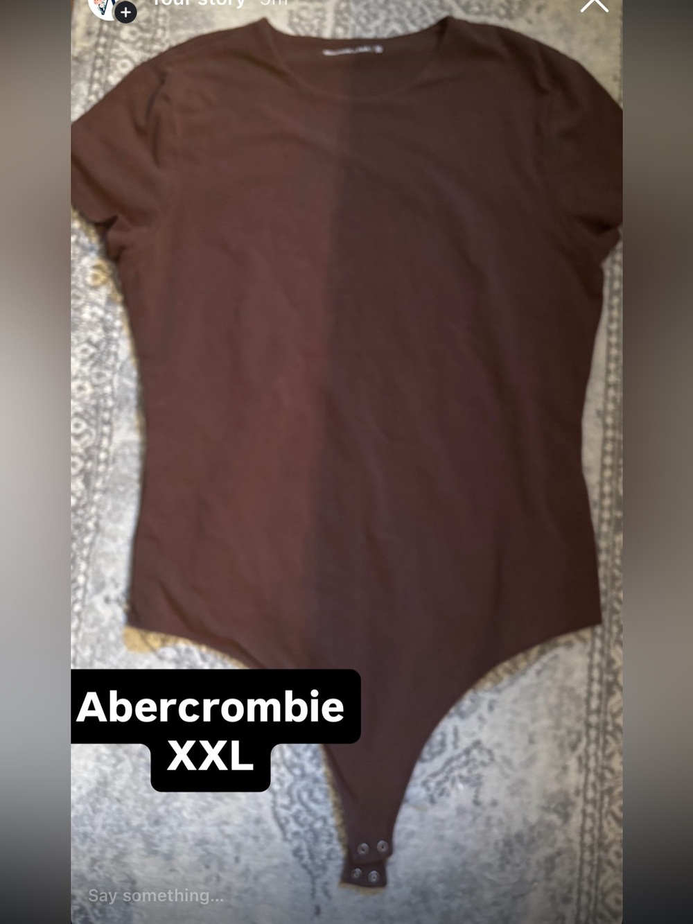 Abercrombie Brown Bodysuit XXL
